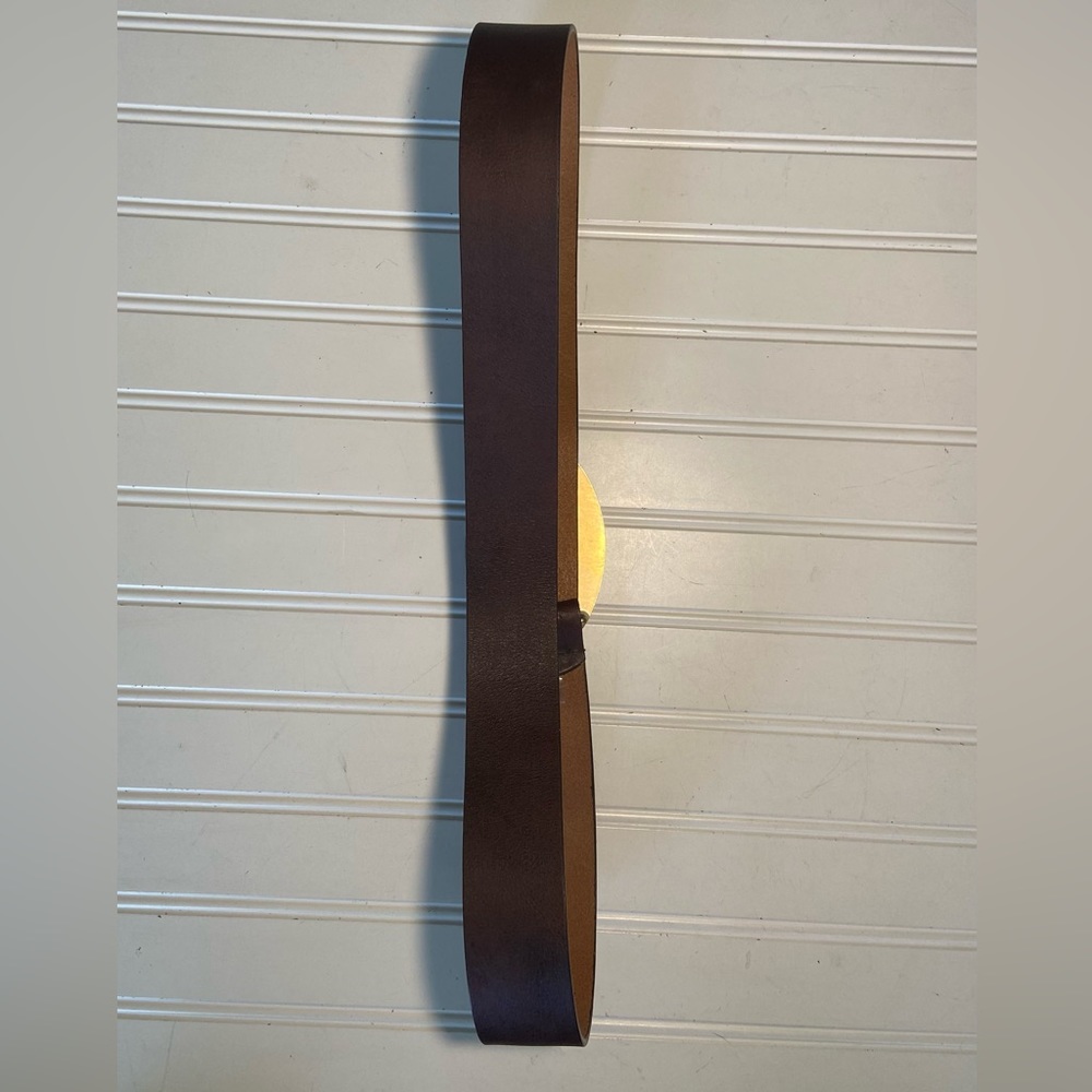 Nine West Woman's L Brown Statement Belt 1 3/4" Width 47" Length Pre-Owned - Picture 4 of 5